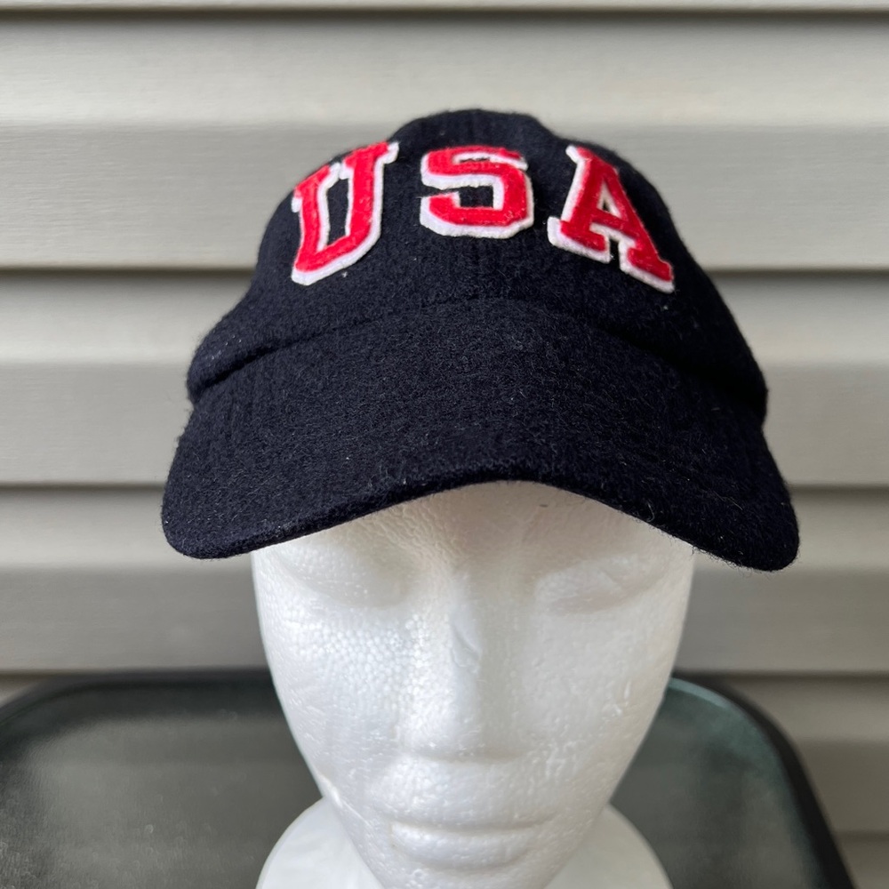 RARE - Polo Ralph Lauren WOOL Hat Team USA 2022 Olympic Cap Leather Strap